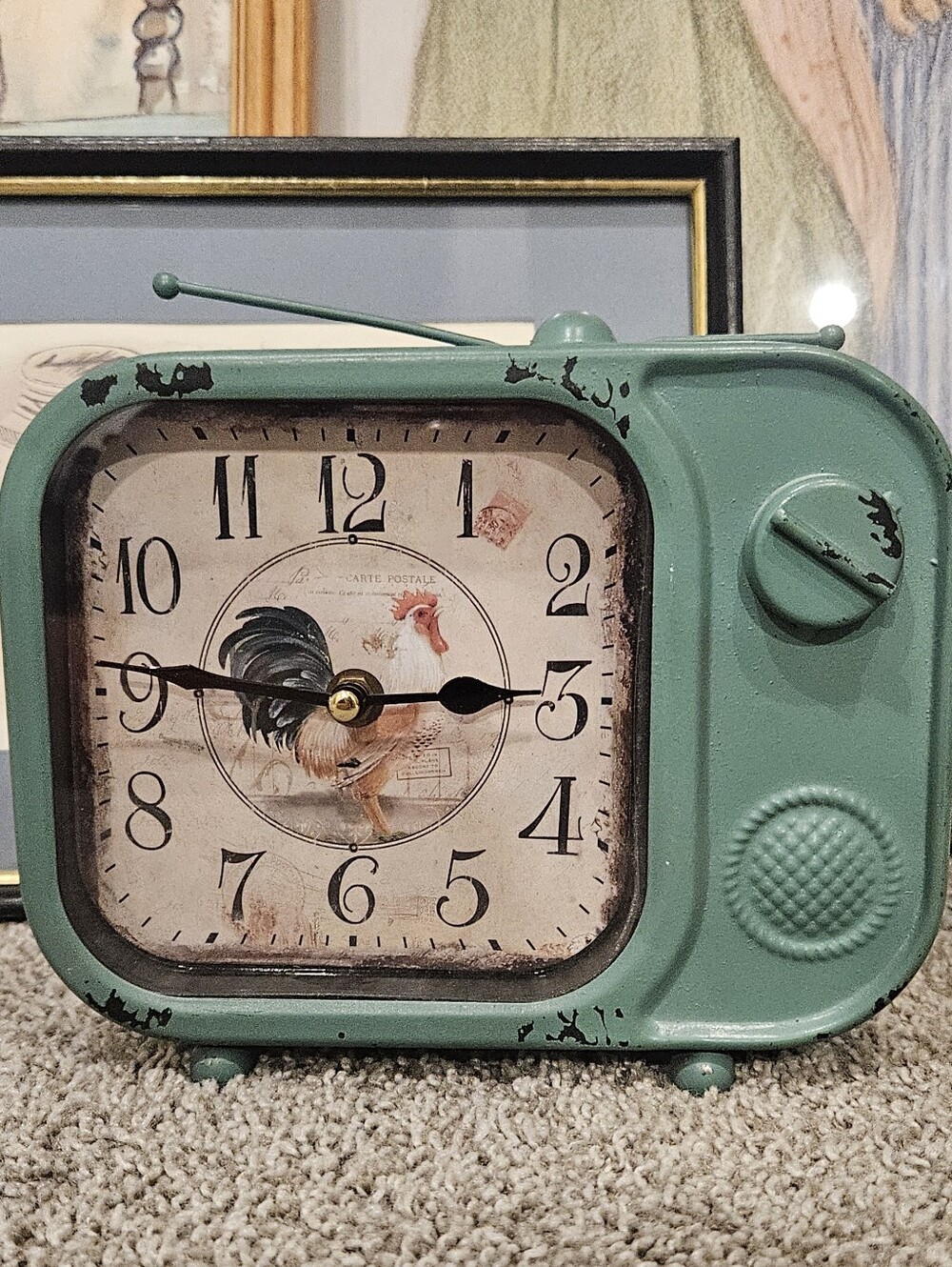 Battery Operated Metal Tabletop Retro Inspired Clock